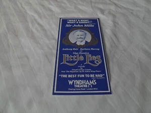 WYNDHAM'S THEATRE - Little Lies 1980's Theatre Flyer JOHN MILLS, GLYN HOUSTON - Picture 1 of 2