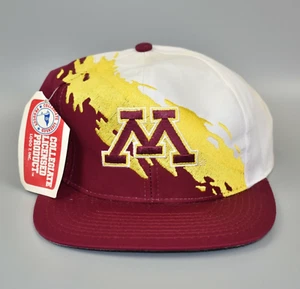 Minnesota Golden Gophers Vintage Logo 7 Splash Twill Snapback Cap Hat - NWT - Picture 1 of 4