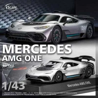 iScale 1/43 Mercedes-Benz AMG One Diecast Model Car Silver star Painting Gifts