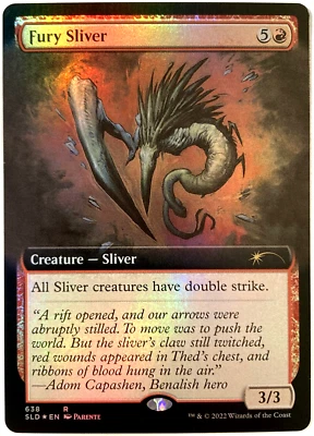 MTG Fury Sliver *EXTENDED ART FOIL* Secret Lair Drop 638 NM - Image 1 of 4
