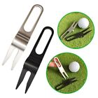 Durable Golf Divot Tool Black Silver Divot Pitch Repairer Tool Gift Turf Tool