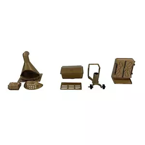 Vintage 1970 Durham Industries Metall Miniaturen Menge 3 Waschtisch, Grill, Kamin - Bild 1 von 9