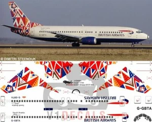 V1 Decals Boeing 737-400 British Airways for 1/144 Minicraft Model Airplane Kit - Bild 1 von 8