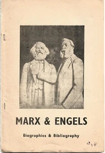 Marx & Engels: Biographies & Bibliographies - Leaflet Lanka Samasamaja 1956 Rare - Picture 1 of 2