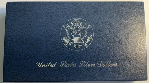 1984 US MINT OLYMPIC COMMEMORATIVE SILVER DOLLARS PDS SET OF 3 WITH BOX & COA Cover