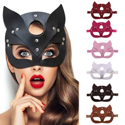 Fox Mask Costume Accessory for Women Masquerade Adjustable Head Half Face Mask - Image 1 of 4