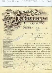 Dept 88 & 51 - Rambervillers - Belle Entête Sector de l'Energie du 08/06/1896 - Picture 1 of 1