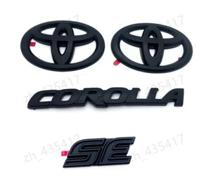 NEW Gloss Black OVERLAY EMBLEM Fit 2020-2024 TOYOTA COROLLA SE PT948-02201-02 - Picture 1 of 4