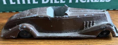 De colección 1936 Metal Master Die Cast Car 7” EE. UU. Roadster Brown Speedster Boat Tail Foto 1 de 4