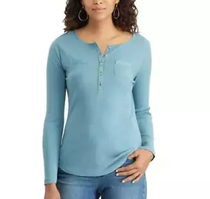 Chaps Pocket Henley colori, tipi di dimensioni; Reg., Petite prezzo al pubblico consigliato $49,99 - Foto 1 di 3