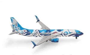 1:500 Herpa Alaska Airlines Boeing 737-800 Passenger Airplane Diecast Model - Picture 1 of 1