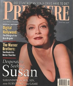 Premiere Magazine - January 1996 - Susan Sarandon - The Warner Brothers - Picture 1 of 2