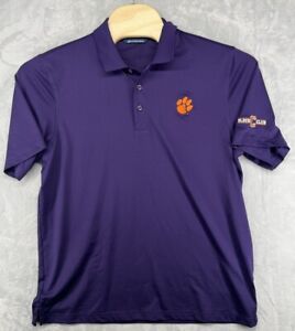 Cutter & Buck Clemson Tigers Block C Club Purple Golf Polo Shirt Men’s L Purple