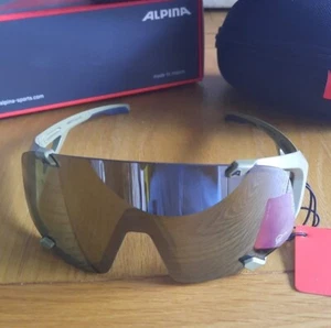 Alpina Hawkeye Q-Lite Sports Sunglasses Olive Matt with Purple Lenses RRP £95 - Picture 1 of 9