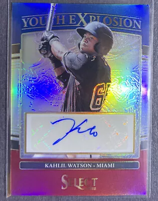 Kahlil Watson 2022 Select Tri-Color Youth Explosion Rookie Auto #’d 15/99 YES-KW - Image 1 of 2