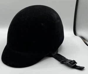 Girls/Kids, Horze by Pegasus, Black Velvet Horse Riding Helmet, Size 6- 7/8 - Picture 1 of 6