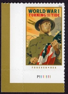 Scottt #5300 World War I Turning the Tide Plate # Single Forever Stamp - MNH - Picture 1 of 1