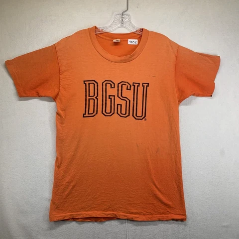 Vintage 1970s Bowling Green State University T Shirt Mens Medium Sun Faded Ohio Cover