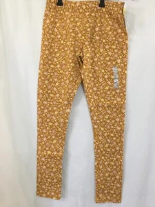NWT Oshkosh Floral Leggings Girls Yellow Flowers Size 14 - Picture 1 of 3