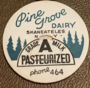 Vintage Pine Grove Dairy Skaneateles, N.Y. New York Milk Cap 1950’s - Picture 1 of 1