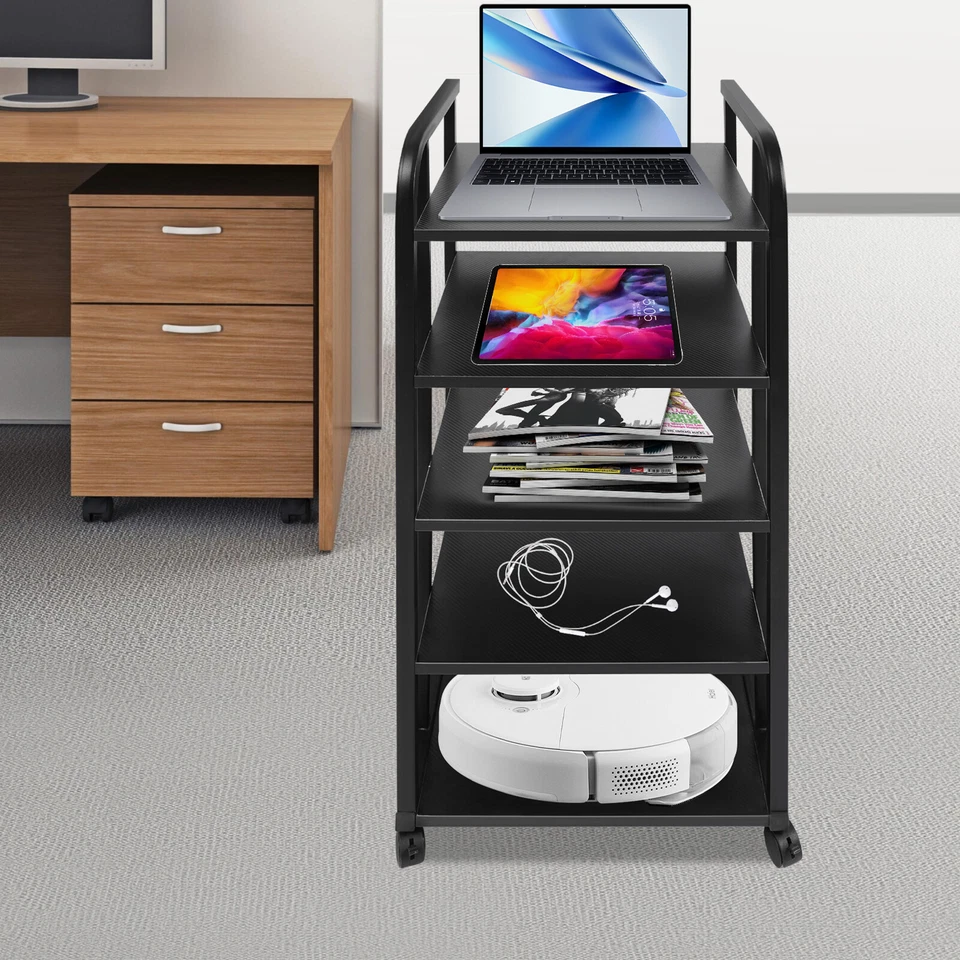 5-Tier AV Media Stand Corner TV Entertainment Center Stereo Components Stand US - Image 1 of 4