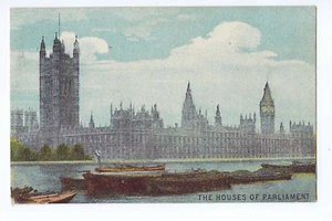Die Houses of Parliament Postkarte Themse London England um 1906 - Bild 1 von 2