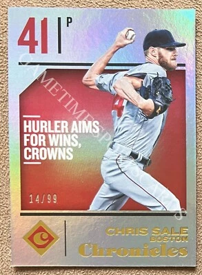 Venta Chris 2018 Panini Chronicles Holo Gold #25/99 Medias Rojas numerado paralelo Foto 1 de 2