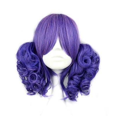 Cosplay Wig Party Wigs Full Synthetic Hair 35cm/13.8" Lolita Cute Blue Purple - Image 1 of 4