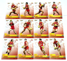 2014 SELECT AFL CHAMPIONS TRADING CARD FULL BASE CARD TEAM SET(12)*-GOLD COAST