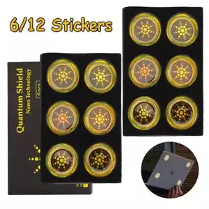 6/12 Stickers Quantum Anti Radiation Shield 5G-EMF Protection Phones Laptops - Picture 1 of 12