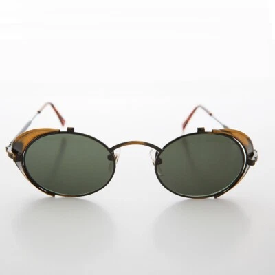 Steampunk Goggle Sunglass with Side Shields Vintage Antique Gold  - Orson - Image 1 of 3