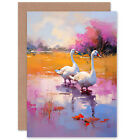 The Wild Geese Oil Painting for Wife Her Birthday Thank You Blank Greeting Card