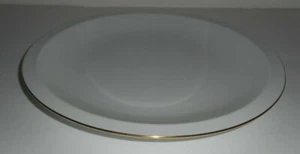 FURSTENBERG Rimmed Dinner Plate Porcelain White Gold Trim Germany F Crown 02422 - Picture 1 of 7