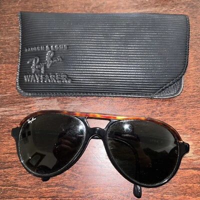 RAY BAN AVIATOR ESTILO TRADICIONAL A L1668 Tortuga Negra Bausch & Lomb Hecho en EE. UU. Foto 1 de 4