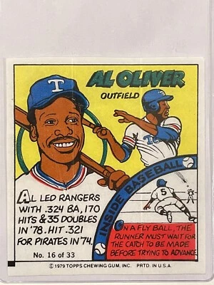 1979 Topps Baseball Comics #16 Al Oliver Texas Rangers Gum Wrapper Vintage - Image 1 of 2