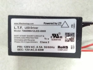 LED Driver L.T.F. TA60WA12LED-0000 120 VAC 0.5A 50/60HZ - Picture 1 of 8