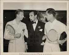 1939 Press Photo Tennis pros Don Budge, Fred Perry and Ellsworth Vines