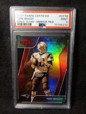 2017 Panini Certified Gold Team TOM BRADY #GTTB MIRROR  RED /99 PSA 9 💎