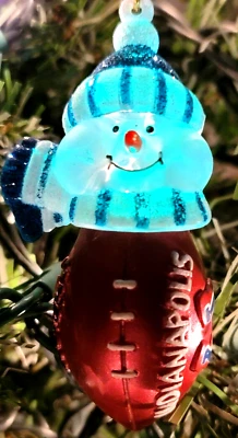 Adornos de muñeco de nieve iluminados Indianapolis Colts - árbol para fan real 1 envío ahora Foto 1 de 4