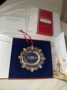 The Official White House Historical Association Christmas Ornament 2002 Brass - Picture 1 of 10