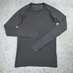 Lululemon Swiftly Tech Long Sleeve Shirt Black White Womens 8 - Picture 1 of 7