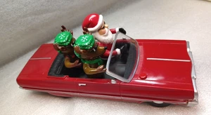 Vtg. Gemmy Musical Lowrider Car w/Santa & Reindeer Red Impala Convertible As is - Picture 1 of 8