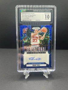 2024 PANINI PRIZM CHOICE GRANT HILL BLUE AUTO /49 CGC 10 - Pistons HoF - Picture 1 of 2
