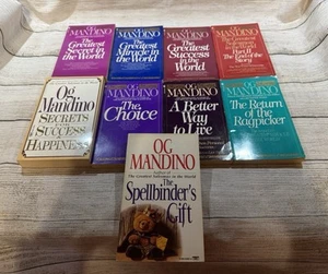 Lot of 9 OG Mandino PB Books Greatest Salesman Secret Success Spellbinder Choice - Picture 1 of 4