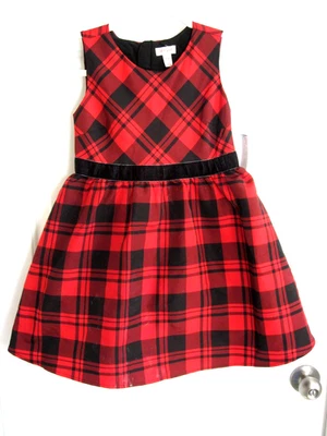 NWOT Vintage XMAS Girls Red Plaid  Dress Size 8 - Cat & Jack - Image 1 of 2