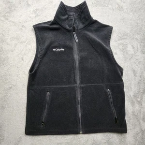 Chaleco polar Columbia para hombre L negro cremallera completa bolsillos con cremallera capas exteriores - Imagen 1 de 9