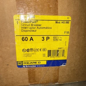 Square D  HGL36060  Circuit Breaker, Powerpact HG, 60A, New Sealed In Box - Picture 1 of 1