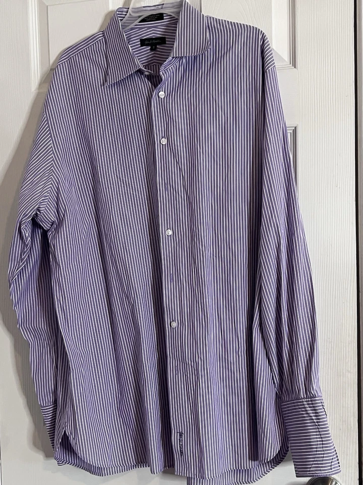 Camisa de vestir John W. Nordstrom ajuste tradicional a rayas talla Algodón egipcio 18 Foto 1 de 4
