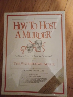 How to Host a Murder Game The Watersdown Affair 1985 Mystery Party Boardgame New - Image 1 of 4