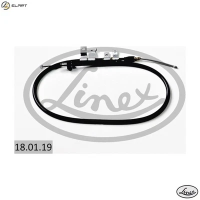 CABLE PULL PARKING BRAKE 18.01.19 FOR HYUNDAI G4EE 1.4L G4EA 1.3L G4HD 1.1L 4cyl - Image 1 of 4